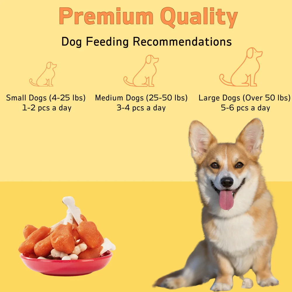 7.05oz/14.11oz(200g/400g) Calcium Bone Chicken Leg All Natural Ingredients, Natural Dog Treats, Healthy, Easily Digestible