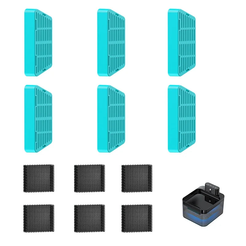 ROJECO Replaceable Water Fountain Filter For 2.2L Wireless Cat Water Fountain Filters Pet Water Purifier Filter Cat Accessories