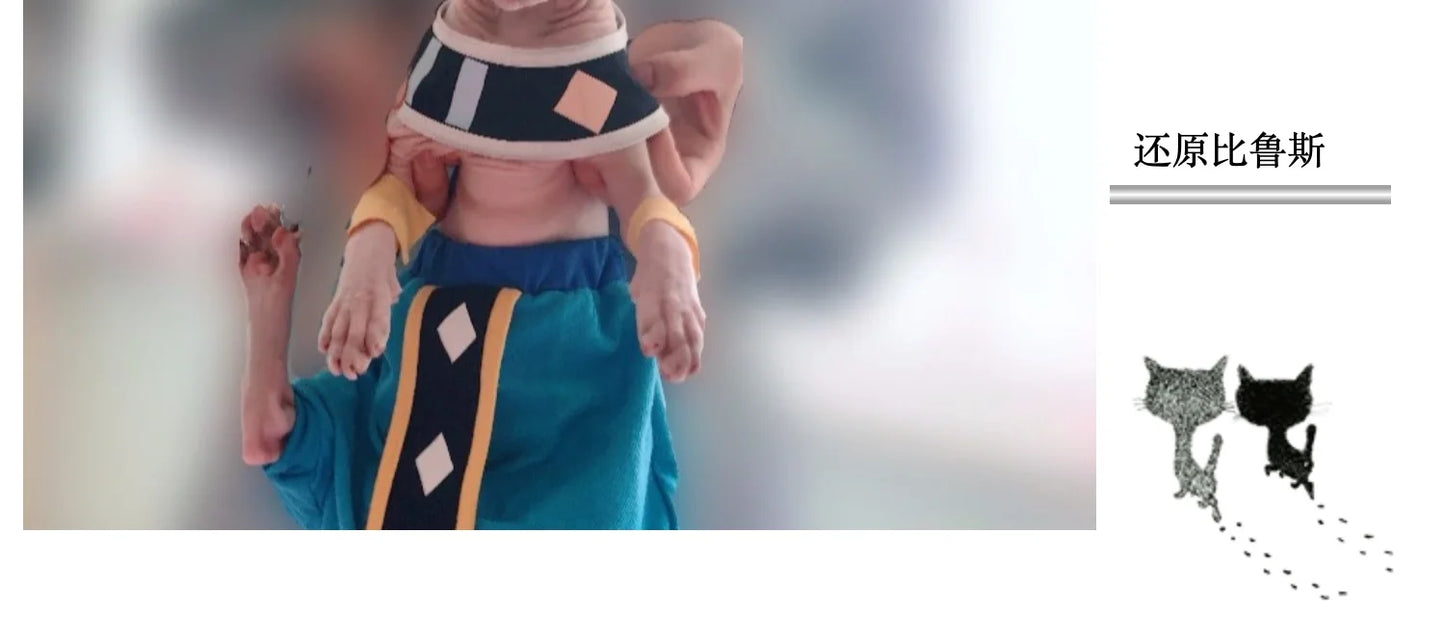 Handmade Sphinx Cosplay Cat Costumes Hairless Cat Clothes Cats Costumes Crotch-Proof Trousers Cat Clothes