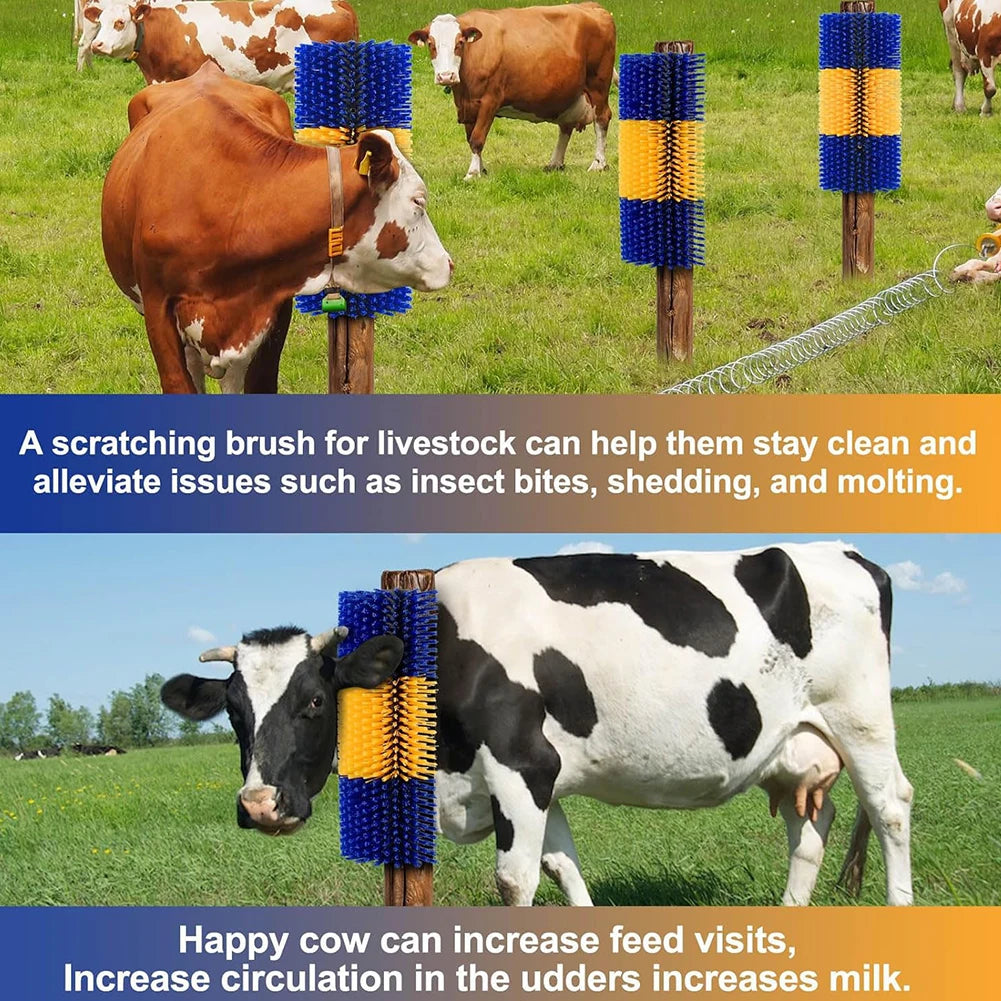 Massage Grooming Brush Relieve Itching on The Back of Livestock Cow Brush Livestock Scratching Brush for Horse Cattle Sheep