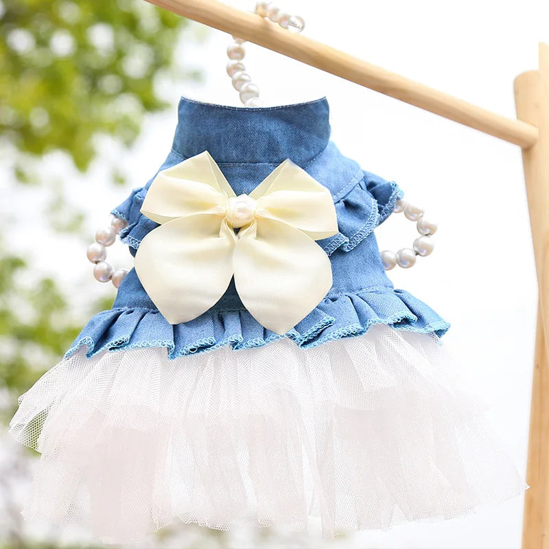 Rabbit Outing Clothes Lop-eared Dwarf Rabbit Pleated Skirt Rabbit Dress Up Accessories Small Bunny Supplies Mesh Sling Dress