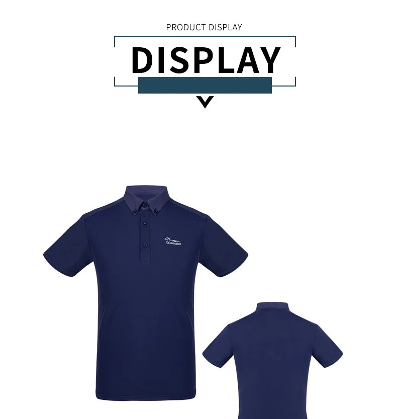 Kids riding horse T shirt white color competition equestrian children short sleeve coat boy rider equestrian equipment