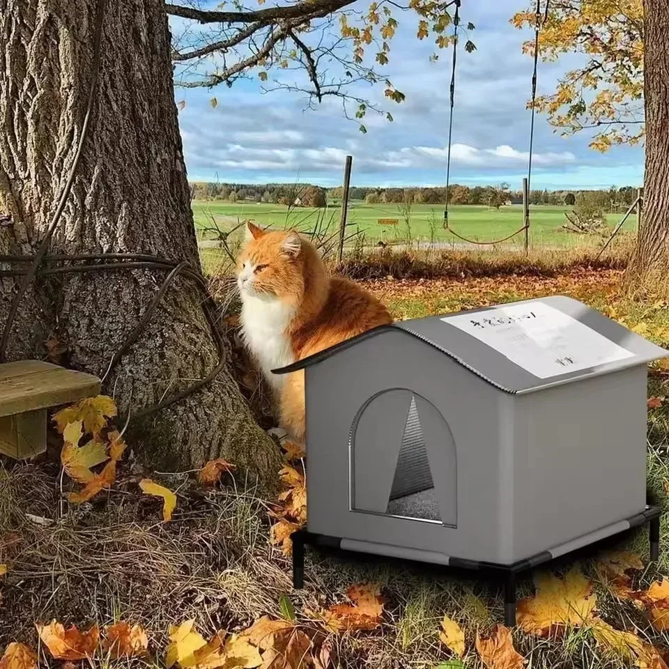 Cat Nest Waterproof Stray Cat House Outdoor Feral Large Capacity Pet Rainproof Moisture Large Enclosed Bite Resistant Cat Nest
