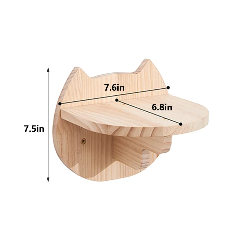 Cat Climbing Shelf Wall Mounted Four Step Stairway With Sisal Scratching Post Cats Tree Tower Platform Jumping Pet Furniture
