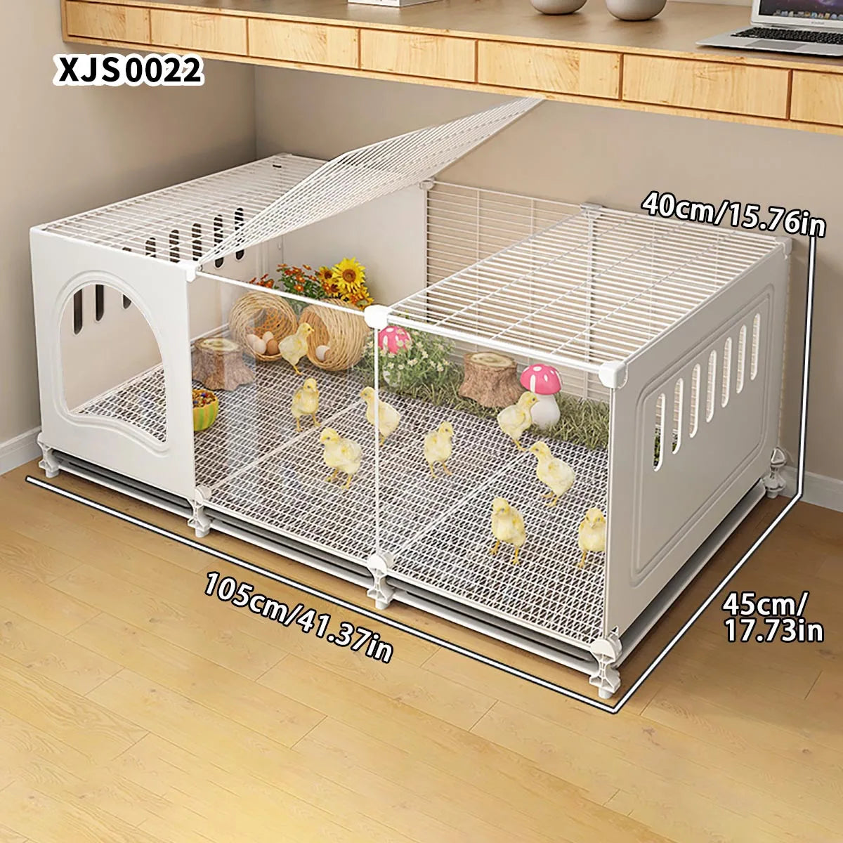 Encrypted Chicken Cage Large Household Indoor and Outdoor Anti-Yellow Rat Wolf Rutin Chicken Coop with Feces Tray Breeding Cage Duck and Goose Cage
