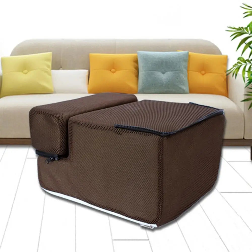 Small Dog Cats Pet 3 Steps Stairs Sofa Stairs Pet Dog Cats Ramp Climbing Stairs Removable Non-slip cover Detachable Bed Ladder Dog Bed