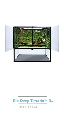 Reptile Terrarium PC Tank Starter Kit 15.6x8x10 inch Anti Breakage Amphibians Habitat Ventilation Kit Starter Accessories