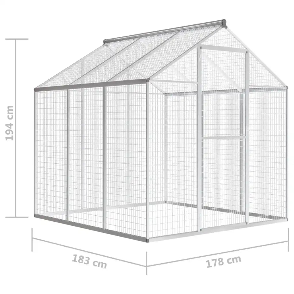 Outdoor aluminum aviary versatile bird home aluminum construction easy assembly 178x242x192 cm / 178x122x194 cm/183x178x194cm