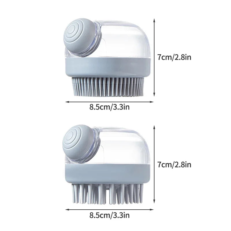 Soft Safety Bathroom Gloves Puppy Dog Cat Bath Massage Gloves Brush Silicone Comb with Shampoo Box Massager Comb Grooming Shower Brush