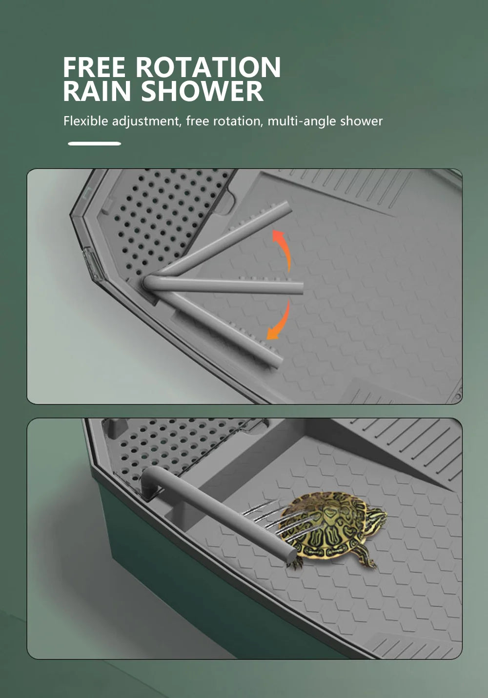 Reptile Turtle Vivarium Box with Basking Platform Tortoises Aquarium Tank Transparent Anti-Escape Cage Home Aquariums