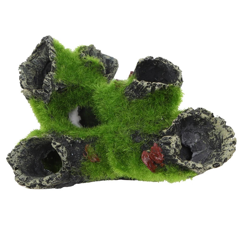 Resin Breeding Hiding Cave Simulation Shrimp Cave House Decorative Props Tree House Shelter Arts & Crafts for Aquarium Landscaping