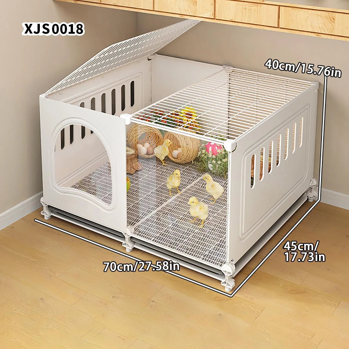 Encrypted Chicken Cage Large Household Indoor and Outdoor Anti-Yellow Rat Wolf Rutin Chicken Coop with Feces Tray Breeding Cage Duck and Goose Cage