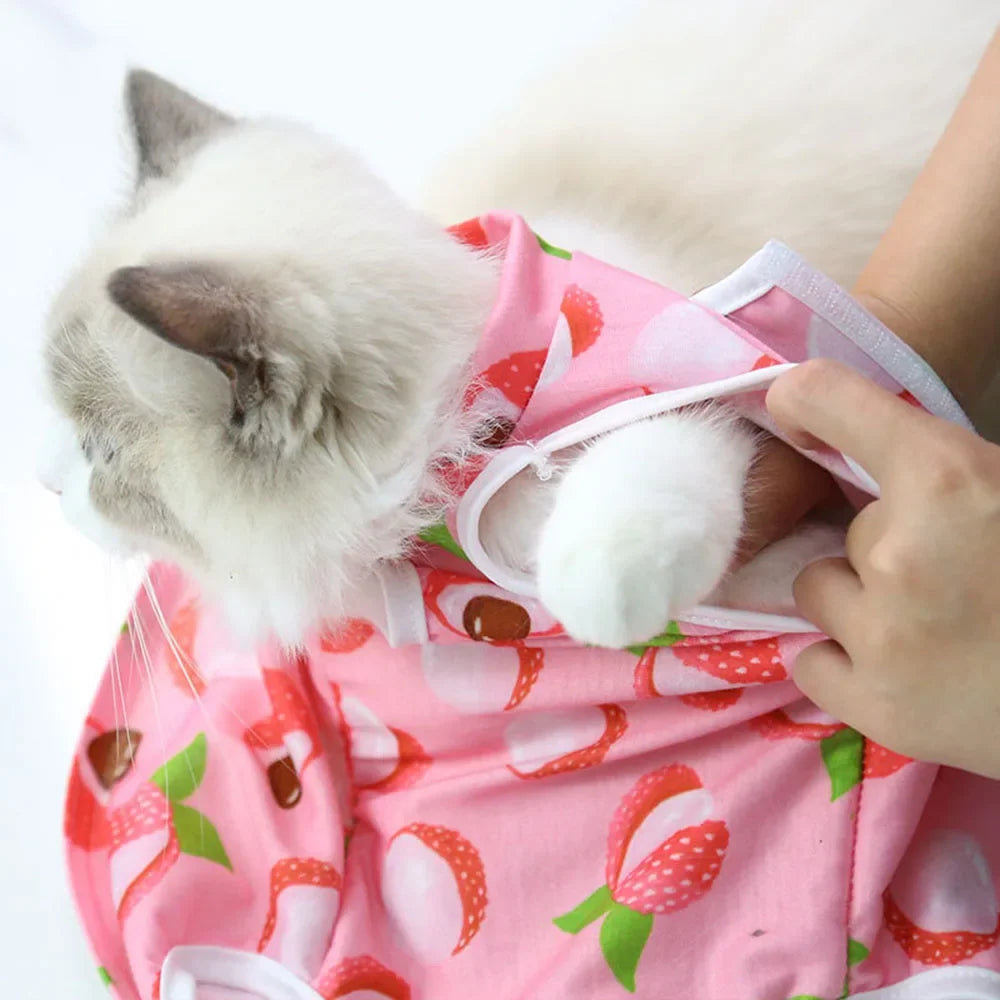 Cat Surgery Recovery Suit Female Cat Spay Recovery Suit Kitten Onesie for Cats After Surgery Anti Licking Breathable Cat Clothes