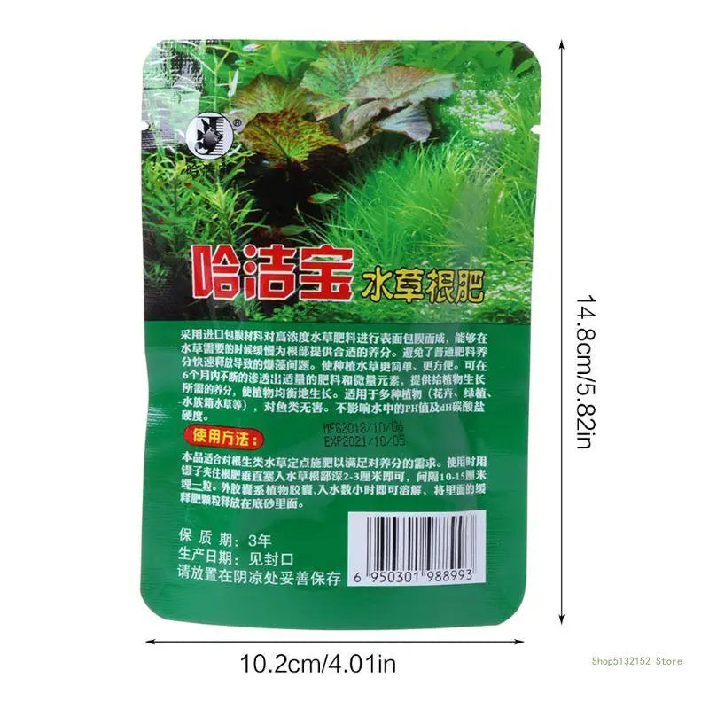 QX2E Aquarium Live Plant Fertilizer Root Tabs Qty 40 Capsules Best for Fish for Tank Aquatic Plants Indoor Outdoor Green Plan
