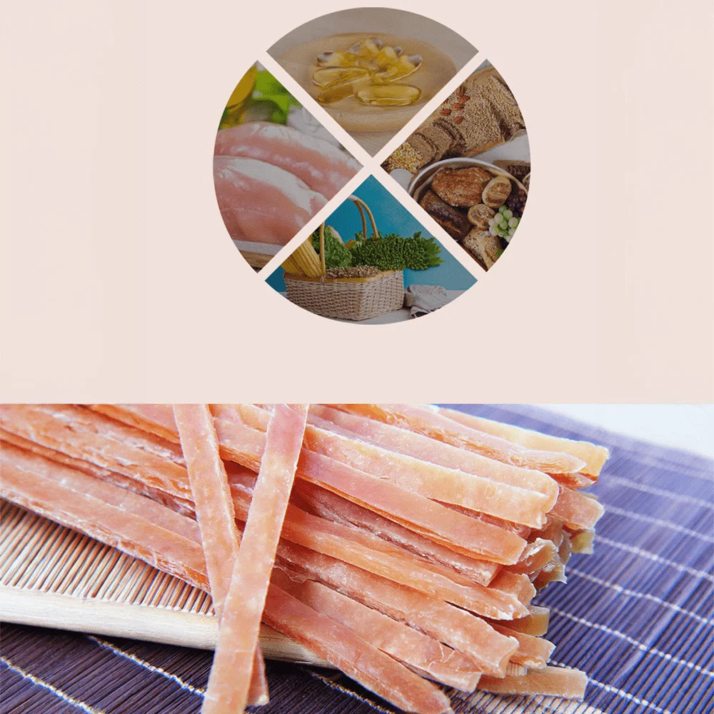 7.05oz/14.11oz(200g/400g) Chicken Jerky, All Natural Ingredients, Natural Dog Treats, Healthy, Easily Digestible
