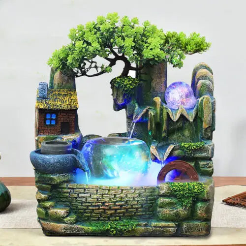 Desktop Fountain Waterfall Fish Bowl