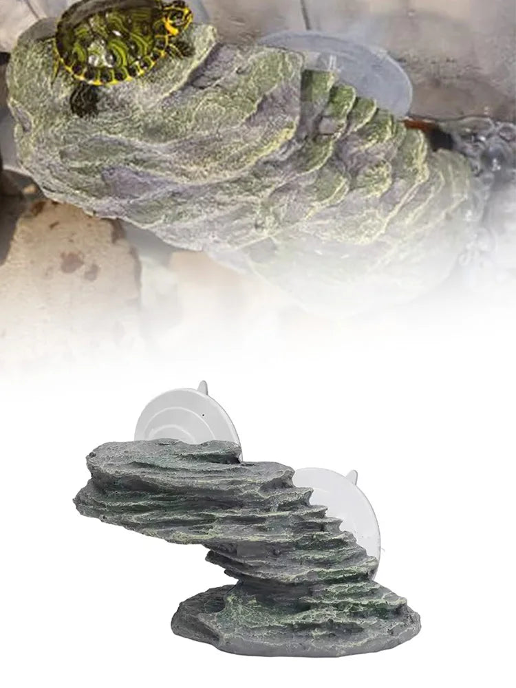 Tortoise Resting Ramp Step Reptile Climbing Turtle Platform Reptile Basking Dock Aquarium Ornaments