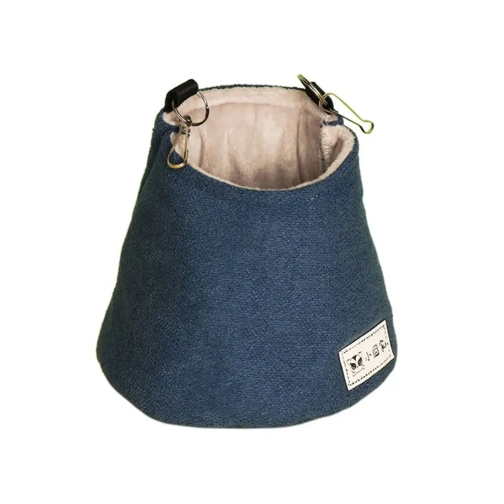 Opening Winter Sugar Glider Pouch Cloth/Plush Soft Squirrel Bed Cage with Hook Comfortable Hamster Hanging Bed