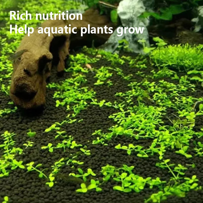 500g Aquarium Water Grass Mud Ceramsite Sand Landscaping Fish Tank Black Mud Bottom Sand Nutrient Soil