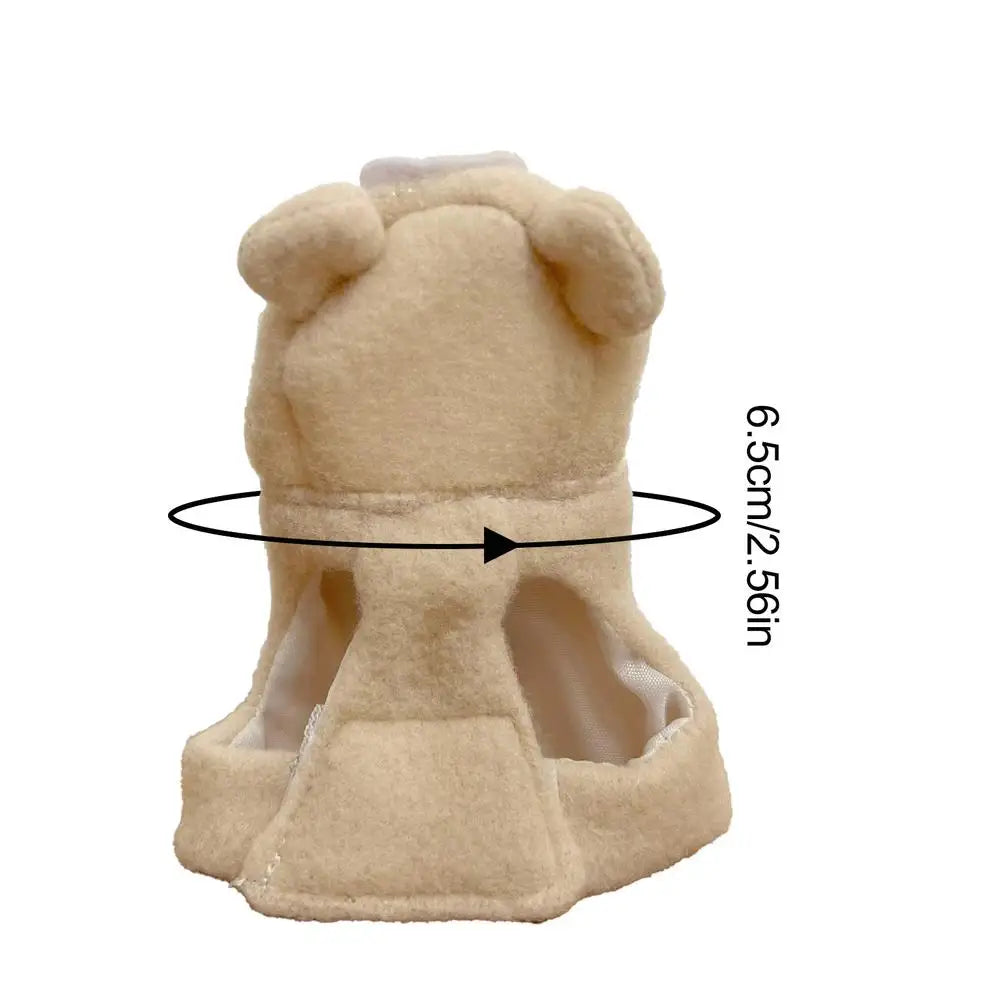 Cockatiel Costume Cute Bird Costume With Bear Shape Parrot Clothes Warm Parrot Cloak Multi-Purpose Bird Clothes Parrot Cosplay