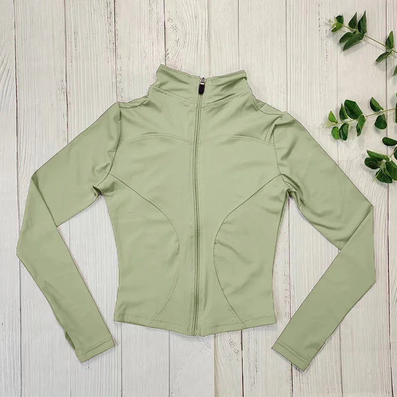 MXLLINA Zipper Horse Riding Jacket Tops Equestrian Competition Base Layer Women Long Sleeve Coat Equestrian Training Shirts