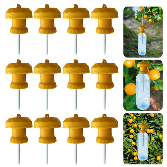 1-20PCS Fruit Killer Plastic Yellow Drosophila Trap Fly Trap Killer Cover Fly Catcher Pest Insect Control For Home Farm