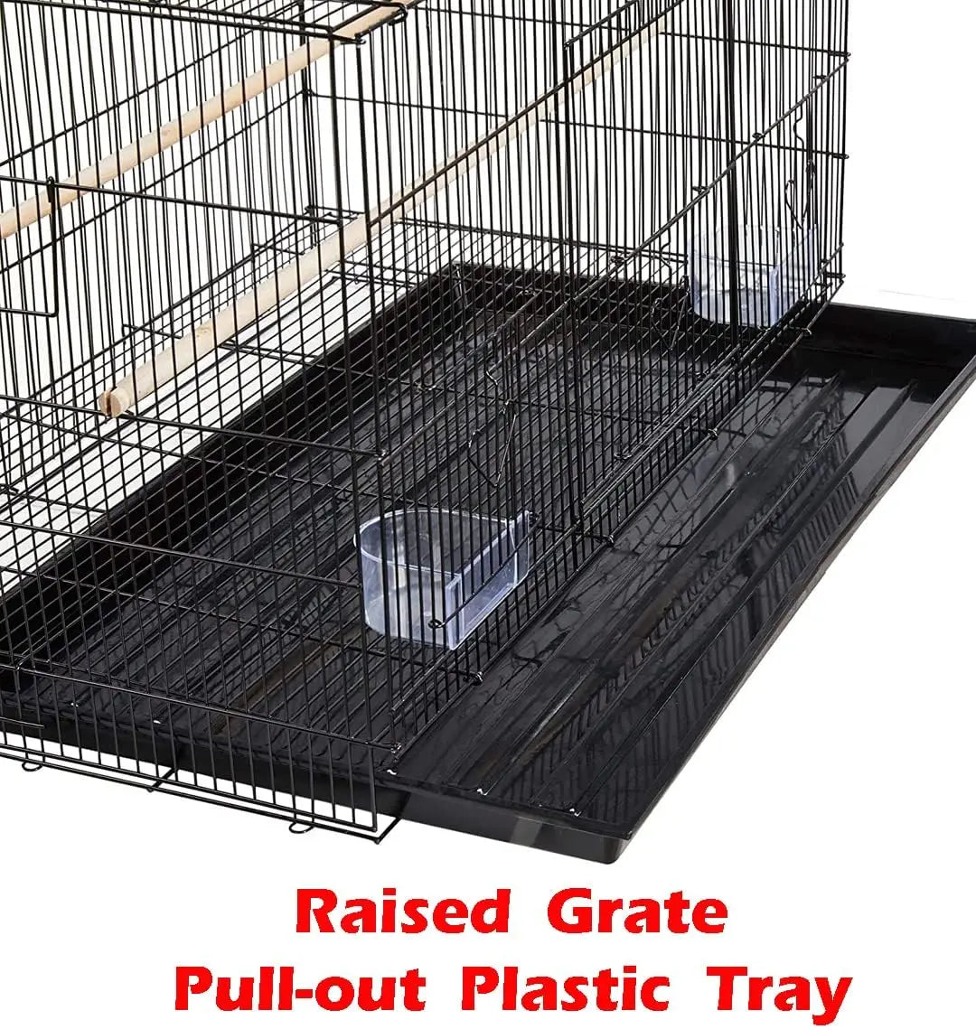 Lot of Breeding Flight Bird Cages for Aviaries Canaries Budgies Finches Lovebirds Parakeet (30"x18"x18" Black)