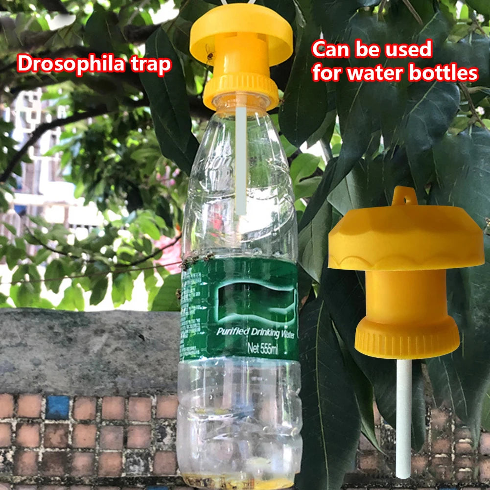 1-20PCS Fruit Killer Plastic Yellow Drosophila Trap Fly Trap Killer Cover Fly Catcher Pest Insect Control For Home Farm