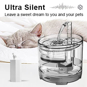 Cat Water Fountain WF050TP 1.5L Automatic Pet Drinking Fountain with Replacement Faucet Kit Electric