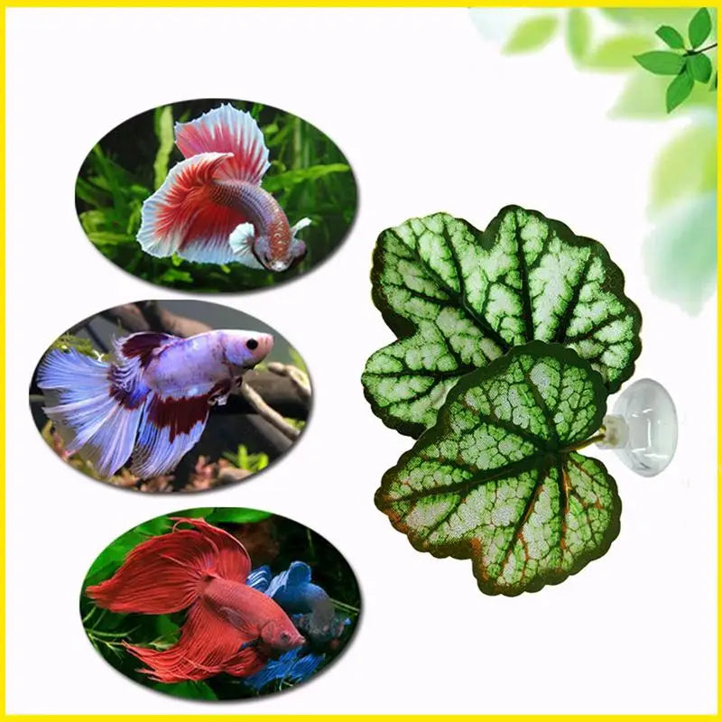 Betta Fish Leaf Hammock Fish Tank Accessories Spawning Grounds Breeding Resting Bed