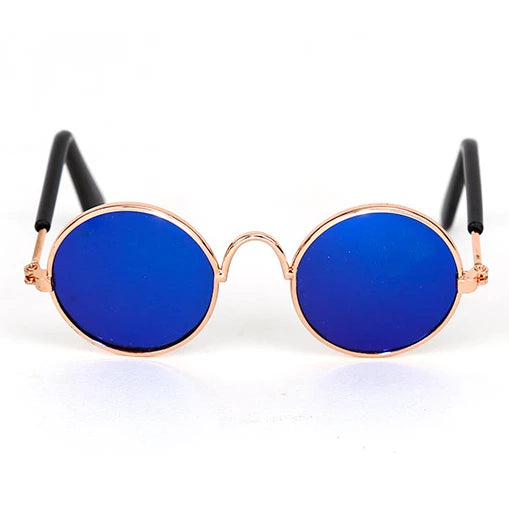 Cute Vintage Round Cat Sunglasses Pet Photos Props Reflection Eyewear Glasses for Cats Small Dog Pet Dog Cat Accessories