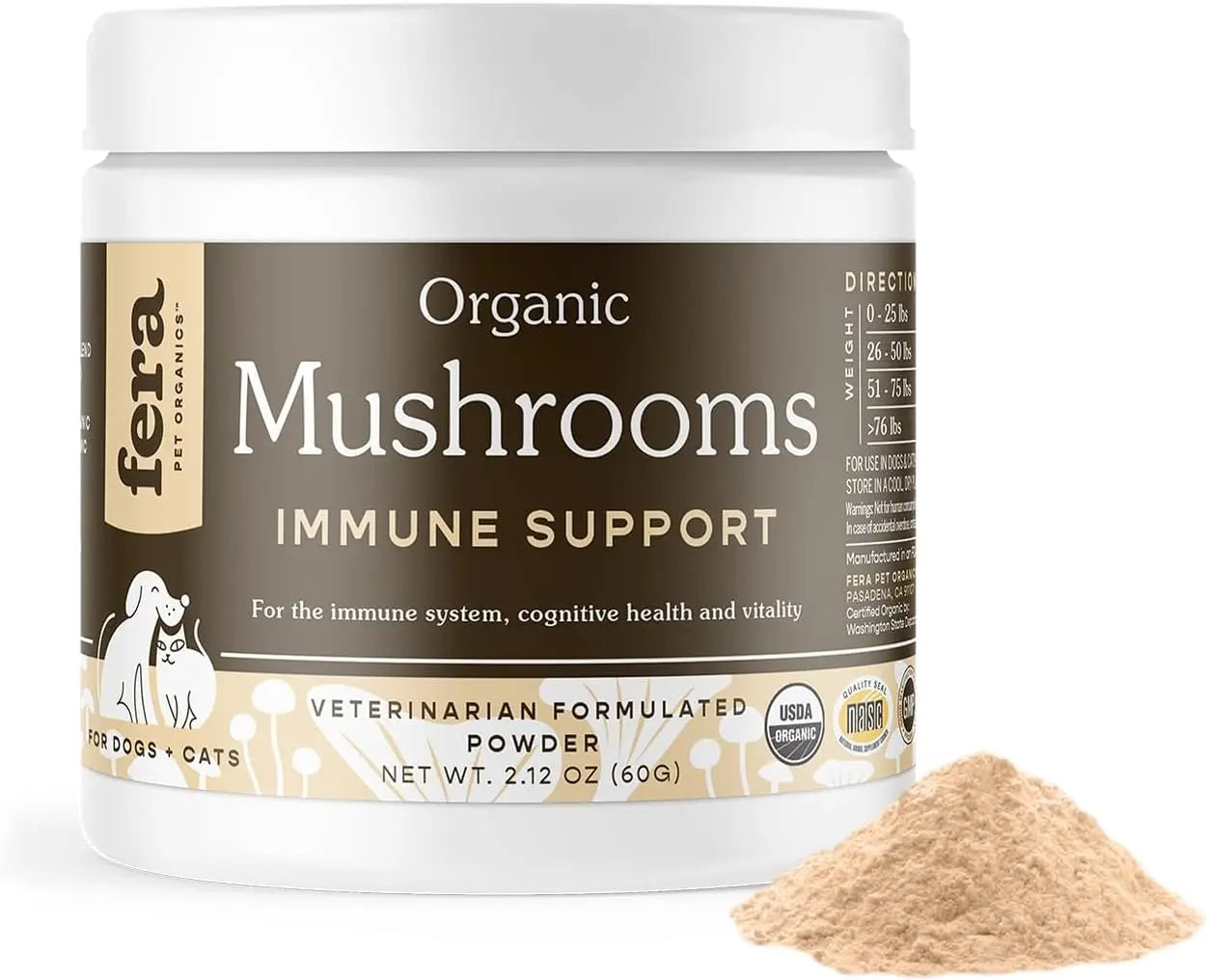 Turkey Tail Mushroom Supplement for Dogs & Cats - Vet Created - for Cognition & Immune System – Organic