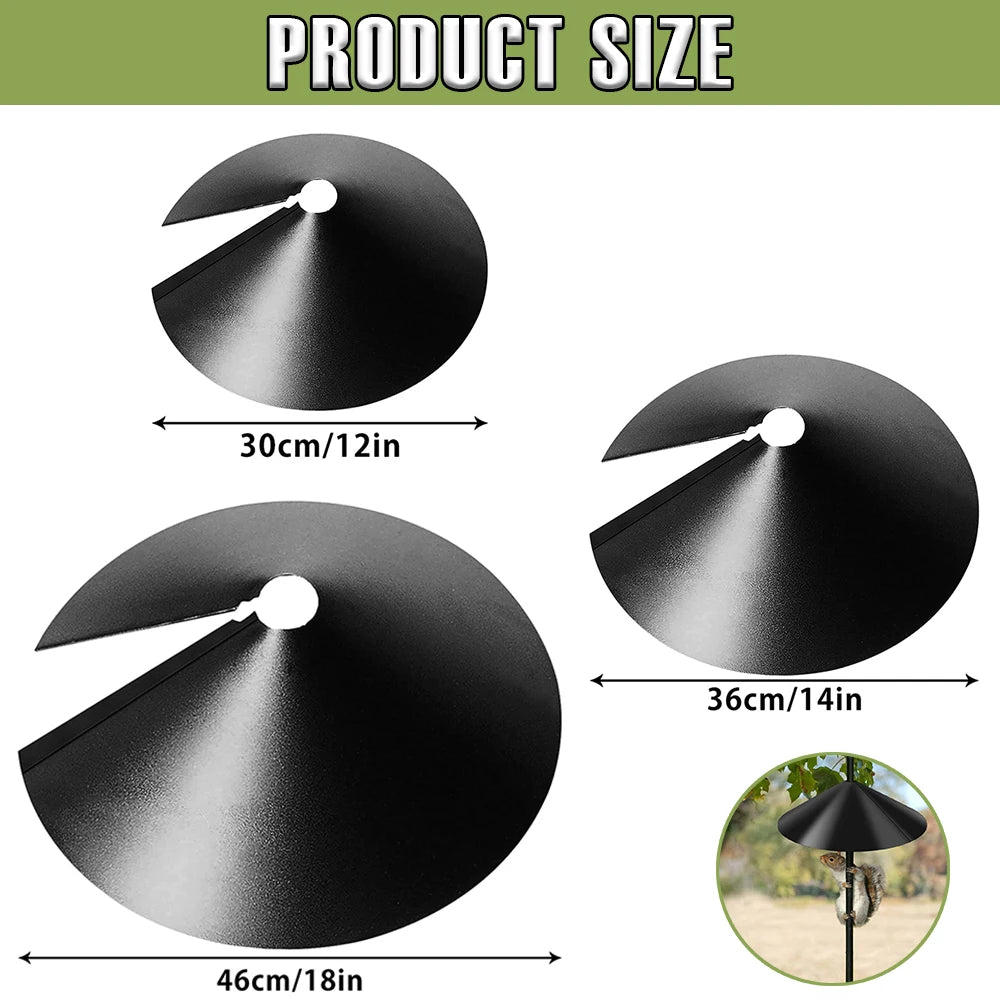 1/2Pcs Outdoor Squirrel Baffle 12 inch Wrap Around Squirrel Proof Baffles Durable Plastic Bird Feeder Baffle for Bird House