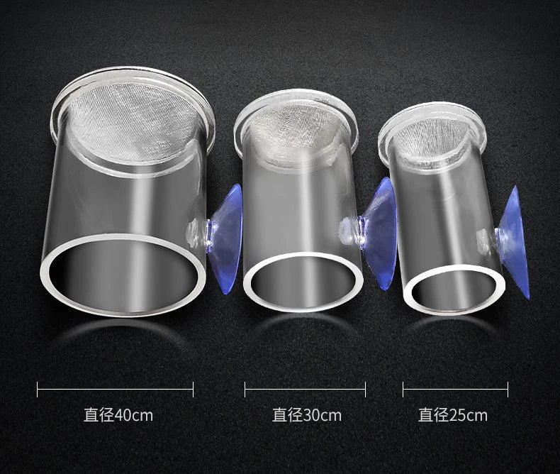 Clear Acrylic Aquarium Fish Feeder Anti-drift Shrimp Egg Fish Food Feeding Ring Betta Fish Tank Feeding Cup Aquarium Accessories