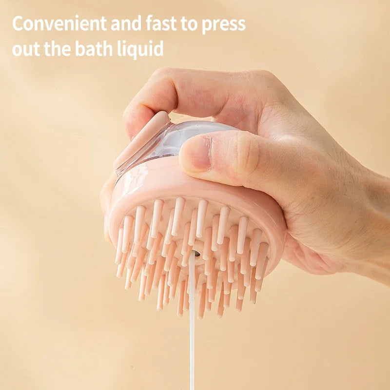 Soft Safety Bathroom Gloves Puppy Dog Cat Bath Massage Gloves Brush Silicone Comb with Shampoo Box Massager Comb Grooming Shower Brush
