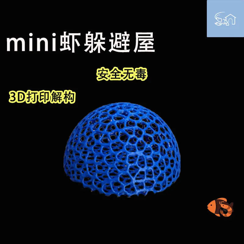 3D Printed Hiding Cave Shelter Ornaments for Small Fish Shrimp To Breed, Play and Rest, Fish Tank Accessories Aquarium Decoration