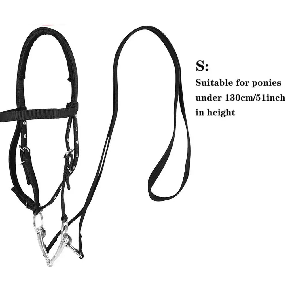 Horse Halter And Lead Rope Throat Latch For Horse Bridle With 3 Buckles Horse Head Headstall Lead Rope Horse Farm Must-have