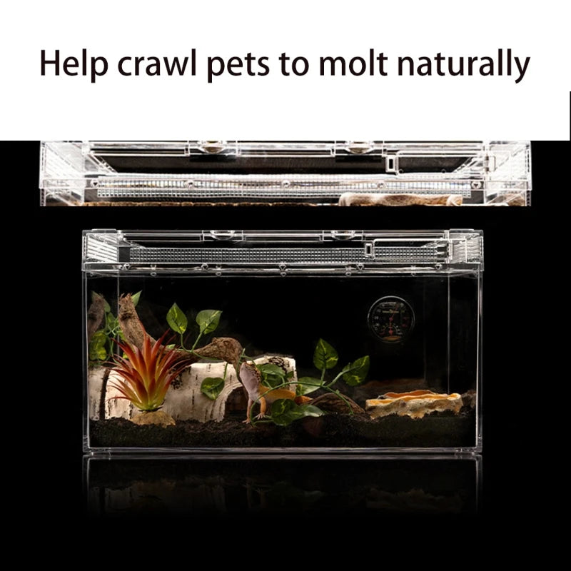 Hideout Cave Small Animal Hide Resin Log Pet Tortoise Escape Habitat Safe for Lizards Leopard Geckos Scorpions