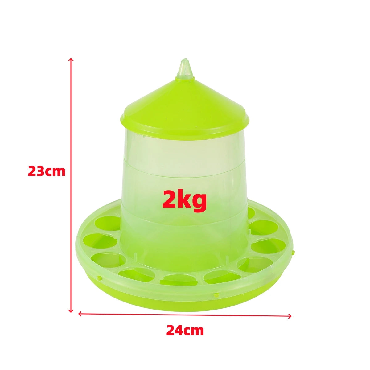 Thickened Net Feed Bucket with Feet Light Green 2kg/4kg Chicken Duck Goose Automatic Feed Bucket Anti-Spill Pigeon Trough 1Pc