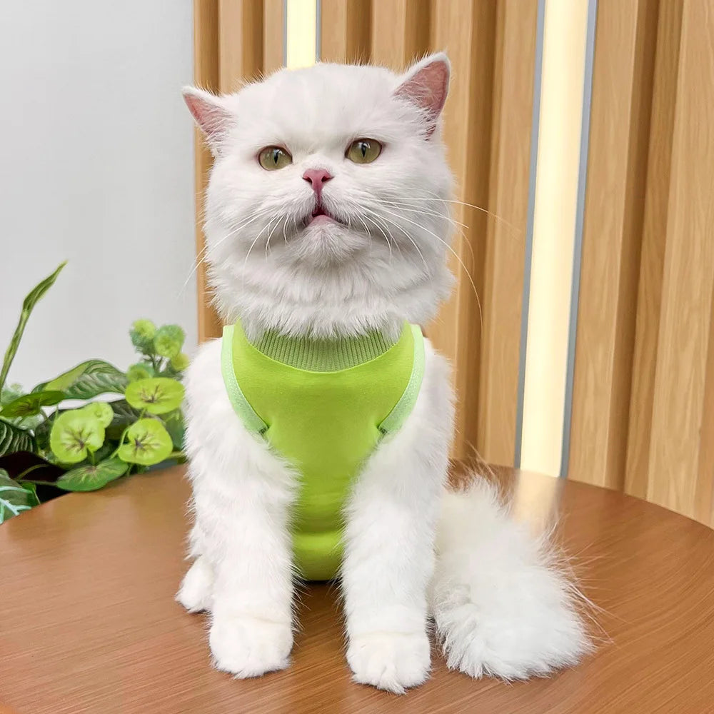 Cats Surgery Recovery Suit for Small Medium Dog Cat Vest Pet Shirt Soft Pajamas After Surgery Wear Recovery Clothes Anti Licking