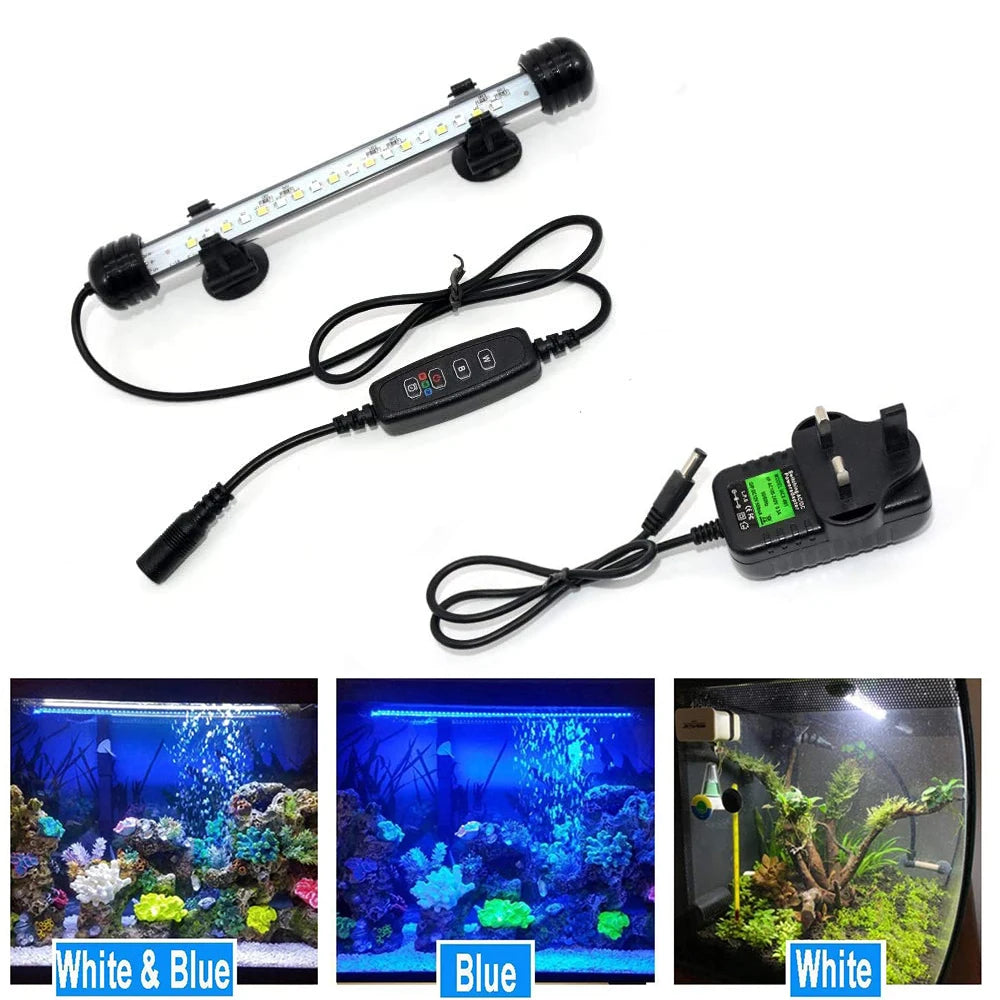18-48CM Dimmable Fish Tank Light Timer LED Aquarium Light Waterproof LED Light bar Stick Underwater Fish Lamp Aquariums Decor