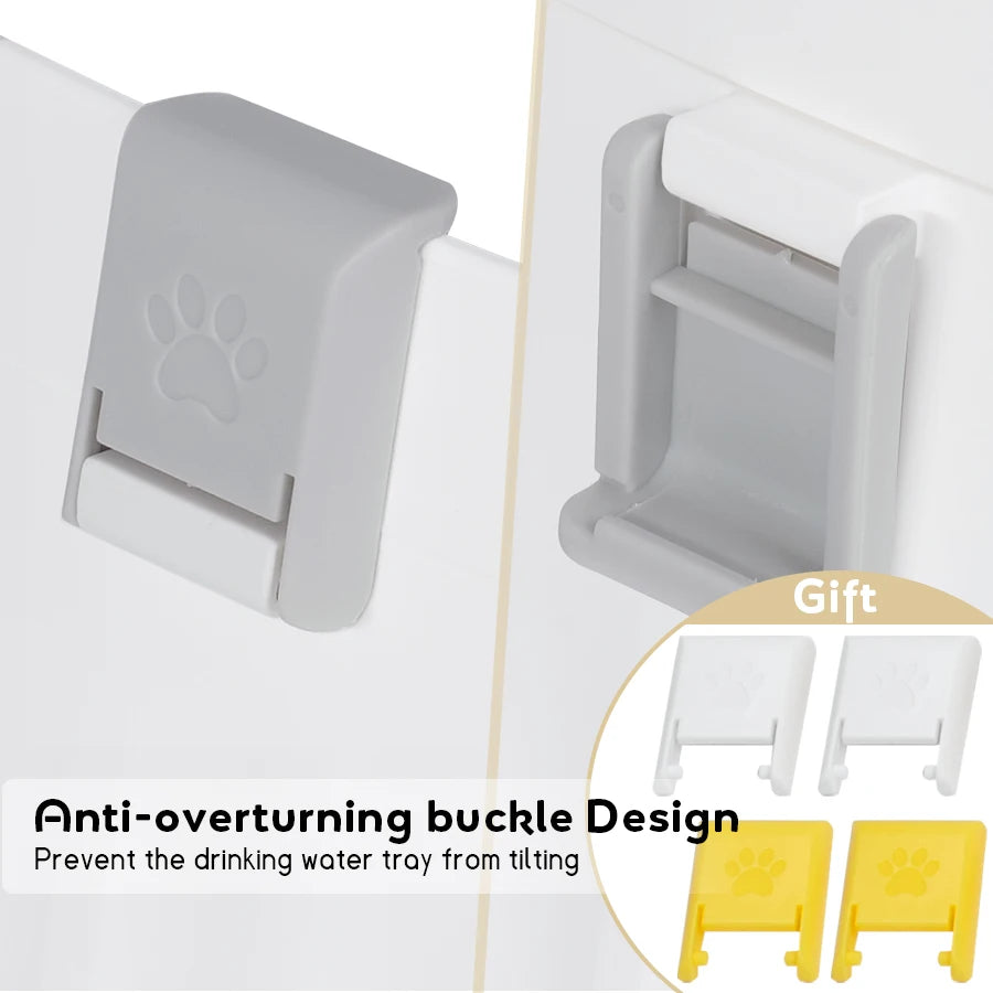 Cat Water Fountain Automatic Pet Water Dispenser for Cats Dogs with Stainless Steel Tray 6-level Filtering System fp10