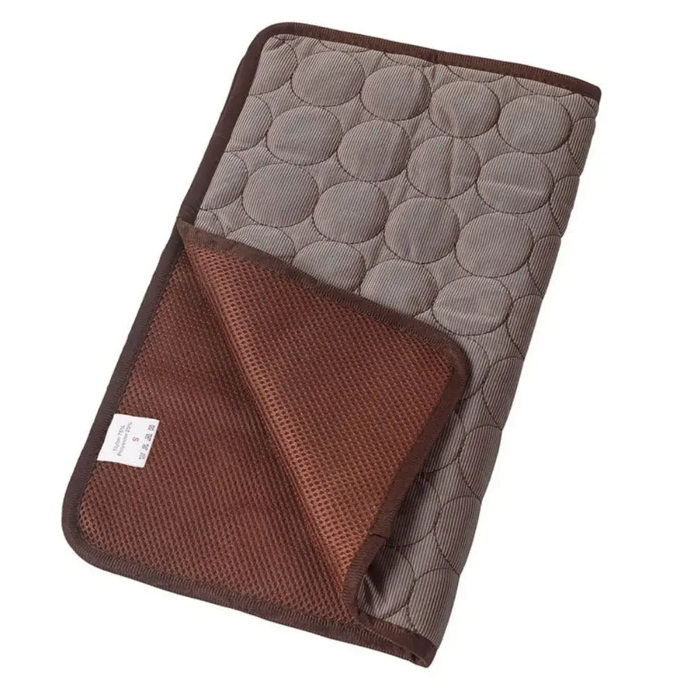 5 sizes Cool Ice Silk Moisture-proof Mattress Cushion Pet Cooling Mat Dog Cat Sleeping Pad Summer Small Animal Cold Bed