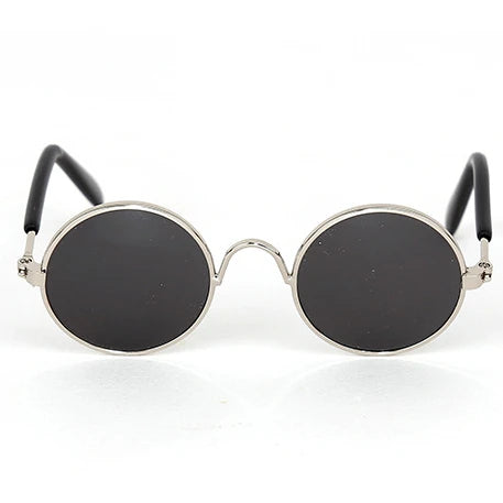 Cute Vintage Round Cat Sunglasses Pet Photos Props Reflection Eyewear Glasses for Cats Small Dog Pet Dog Cat Accessories