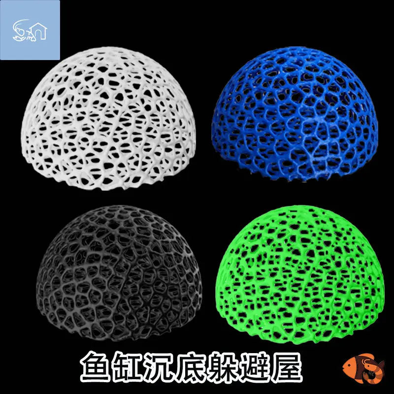 3D Printed Hiding Cave Shelter Ornaments for Small Fish Shrimp To Breed, Play and Rest, Fish Tank Accessories Aquarium Decoration