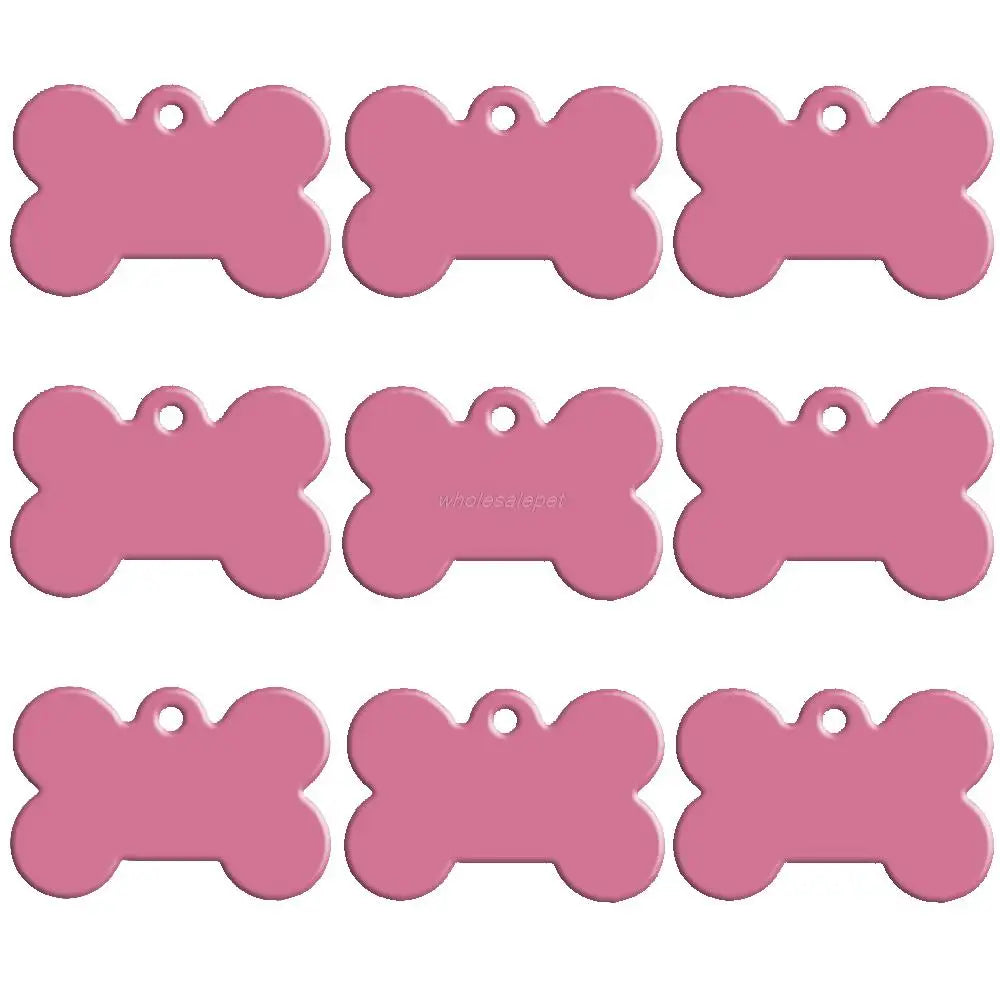 Wholesale 20 pcs/lot Dog Id Tag Double Sides Bone Shape Personalized Dog Puppy Tags Customized Cat Pet Name Phone No. Tag