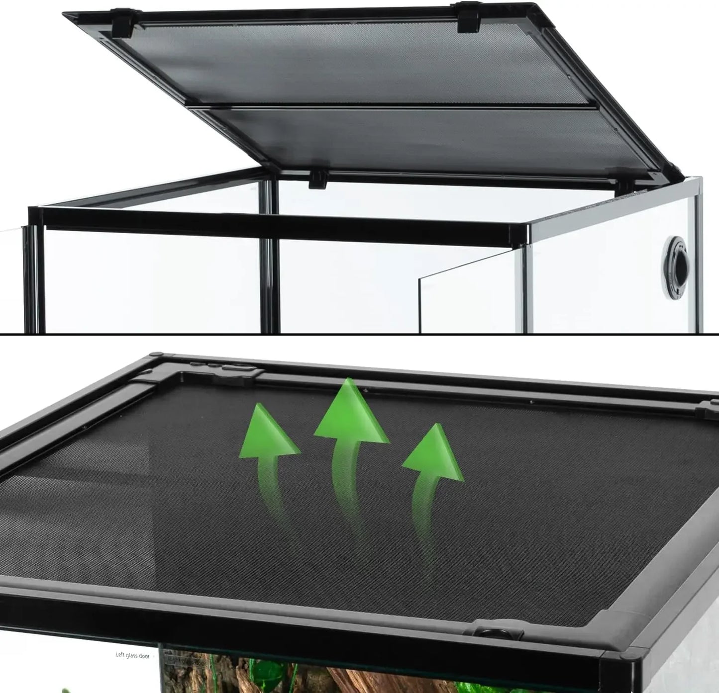 Special Offers 90 Gallon Reptile Terrarium with Front Opening Door and Top Screen Ventilation Easy Assembly Reptile Habitat