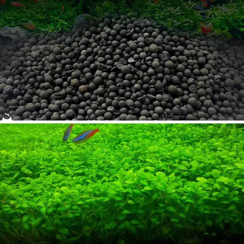 500g Aquarium Water Grass Mud Ceramsite Sand Landscaping Fish Tank Black Mud Bottom Sand Nutrient Soil
