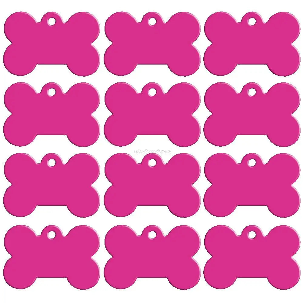 Wholesale 20 pcs/lot Dog Id Tag Double Sides Bone Shape Personalized Dog Puppy Tags Customized Cat Pet Name Phone No. Tag