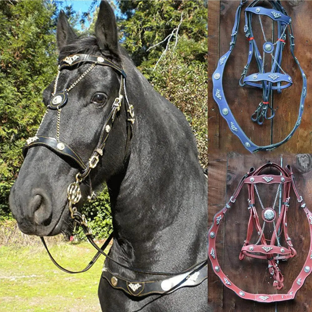 PU Horse Lead Rope Strap Adjustable Equestrian Rein Racing Halters Swivel Buckle Ponies With Metal Buckle Leading Rope